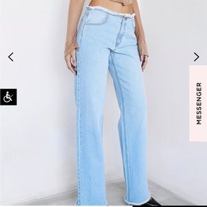 NWT House of Cb Mistress Rocks in awe stonewash frayed jeans